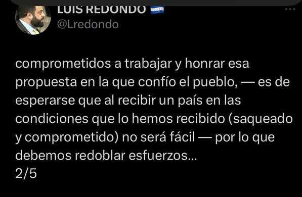 PresidenteRedondo reitera apoyo incondicional a las decisiones de la presidenta Xiomara Castro